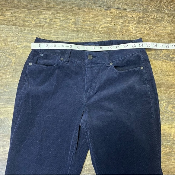 Talbots Petites Navy Blue Corduroy Pants Women’s Size 6P Curvy Fit Straight Leg - Picture 2 of 9